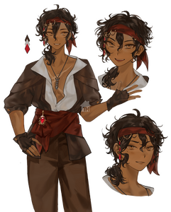 Fully-rendered character sheet